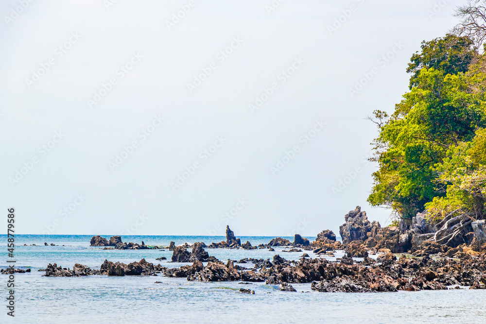 Tropical Paradise island Koh Phayam Aow Yai Beach landscape Thailand.