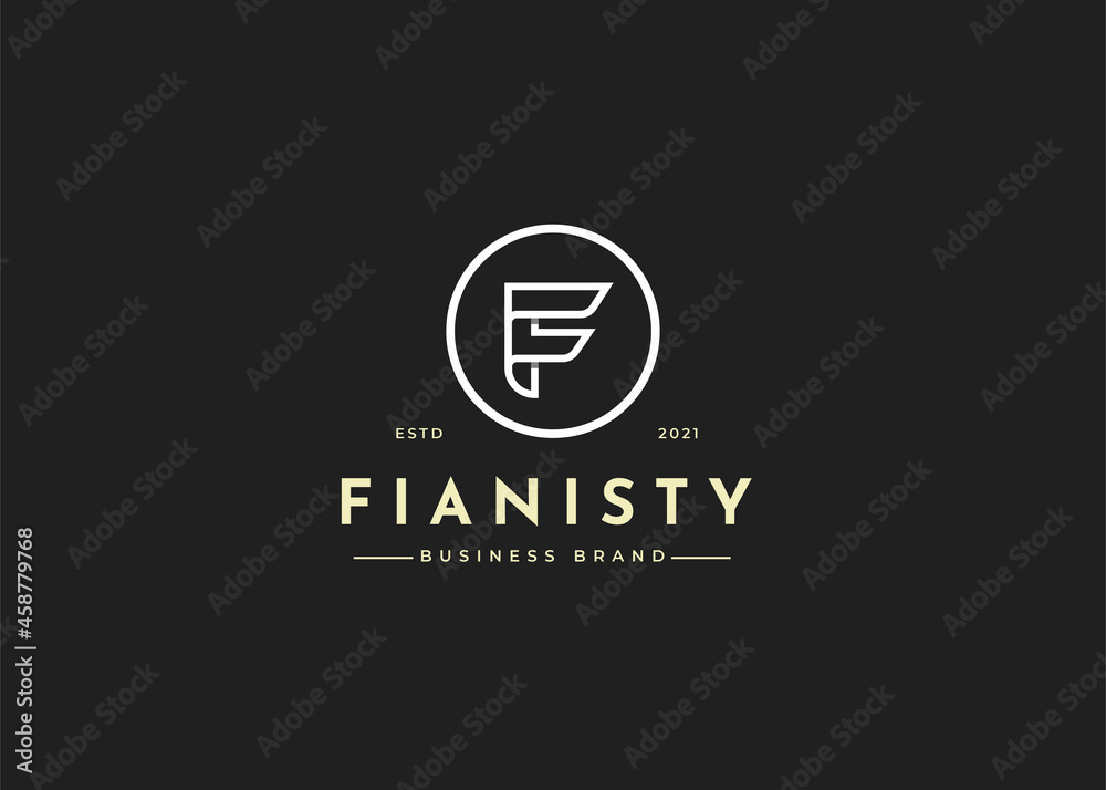 letter F logo design with circle shape letter F logo design with circle shape