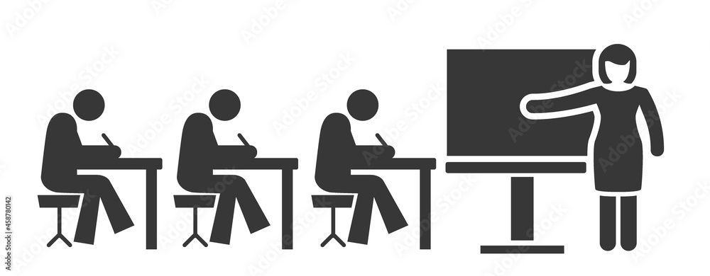 teaching and schooling icon - vector illustration concept