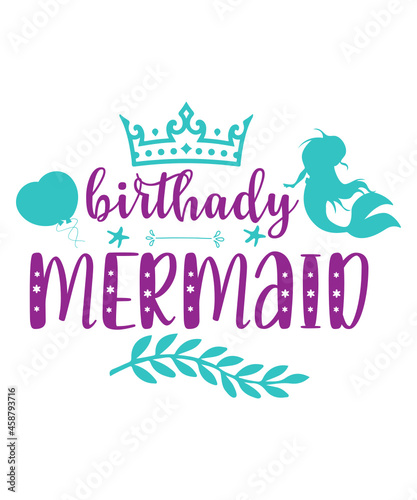 Mermaid Svg Bundle Mermaid Svg Give Me Vitamin Sea Svg Birthday Girl Svg cut file