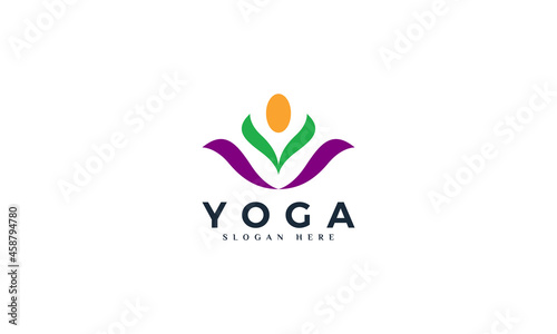 Natural Yoga Spa Logo Vector Template