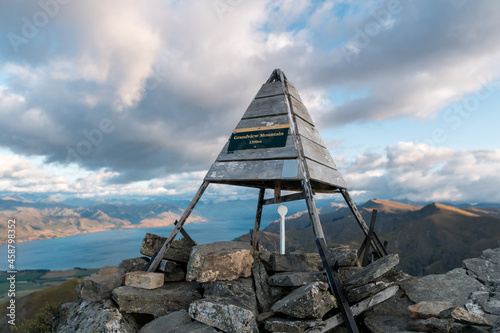 Morning view from Grandview Mountain Track, Wanaka, New Zealand photo