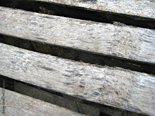 Wood planks at an angle