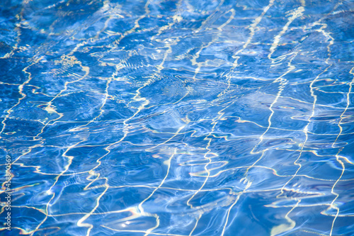 Surface wave water in the pool, texture wave and abstract water blue in the pool © emodpk