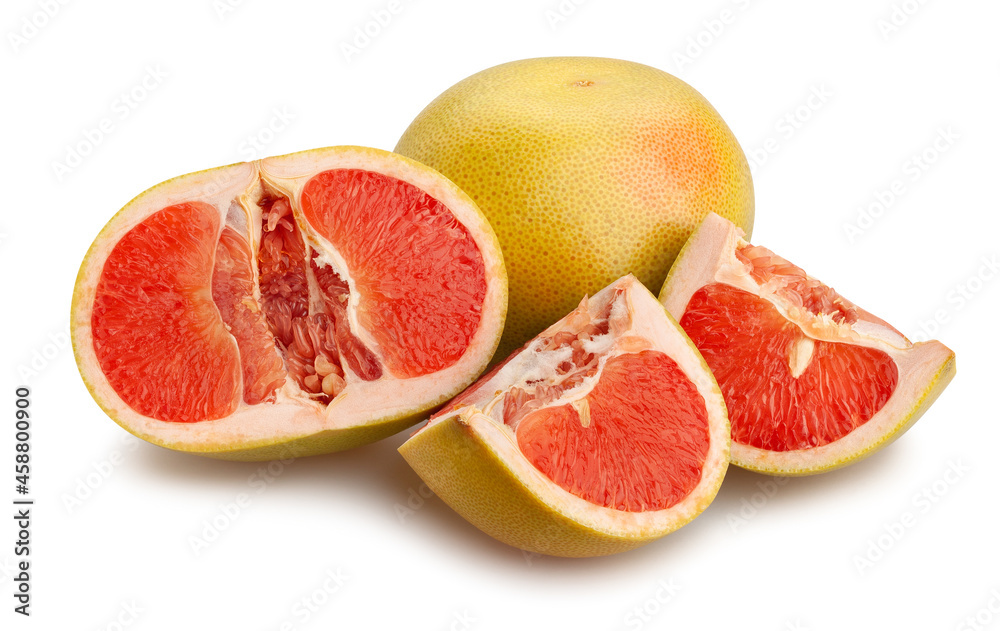 sliced yellow grapefruit path isolated on white sliced yellow grapefruit path isolated on white