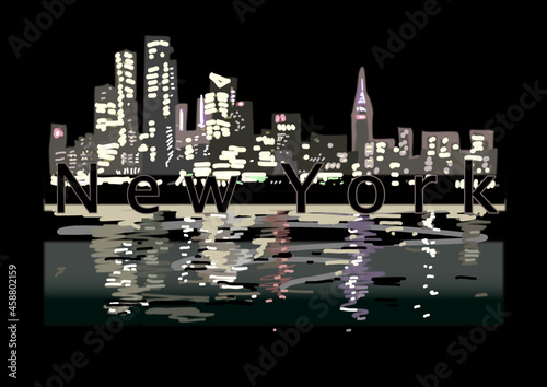 Original vector graphics. View of New York.