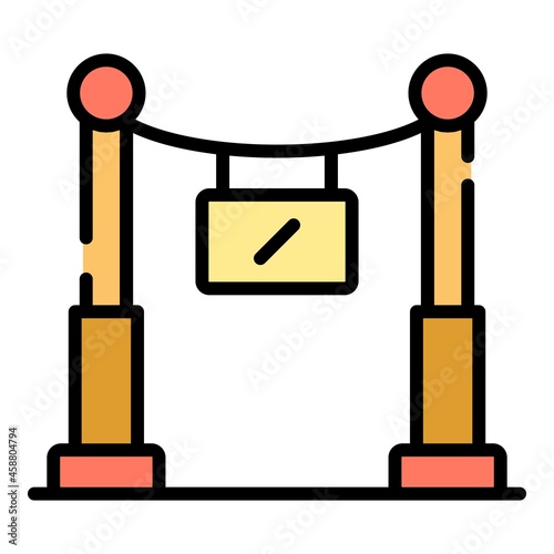 VIP sector icon. Outline VIP sector vector icon color flat isolated