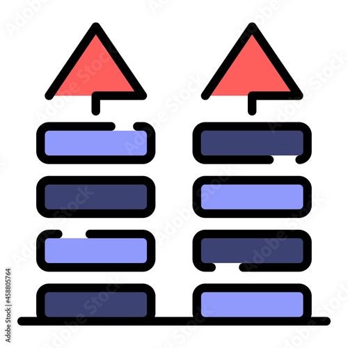Fabric feature icon. Outline fabric feature vector icon color flat isolated