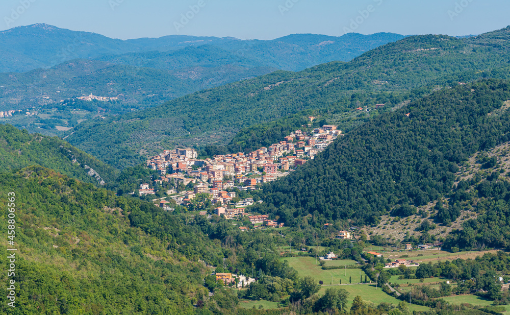 Panoramic view of Sanbuci, in the Province of Rome, Lazio, Italy.