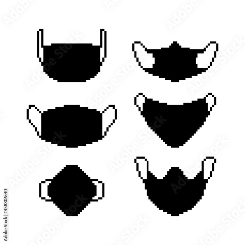 black pixel masks against viruses and dust