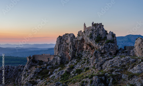 Sunset at Benissili Castle in Spain