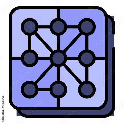 Nylon fabric icon. Outline nylon fabric vector icon color flat isolated