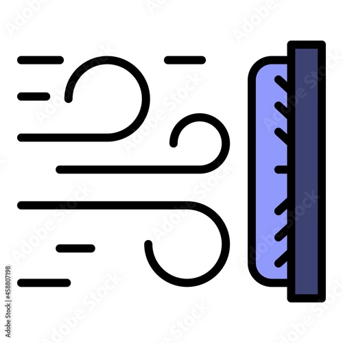 Air fabric protection icon. Outline air fabric protection vector icon color flat isolated