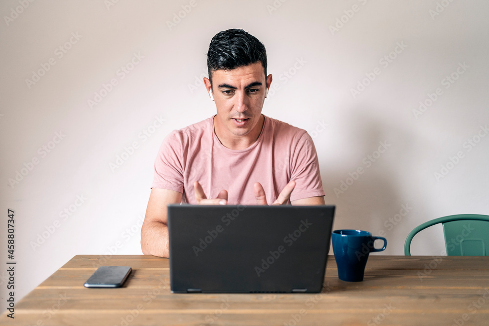 Business man working at home Business man working at home