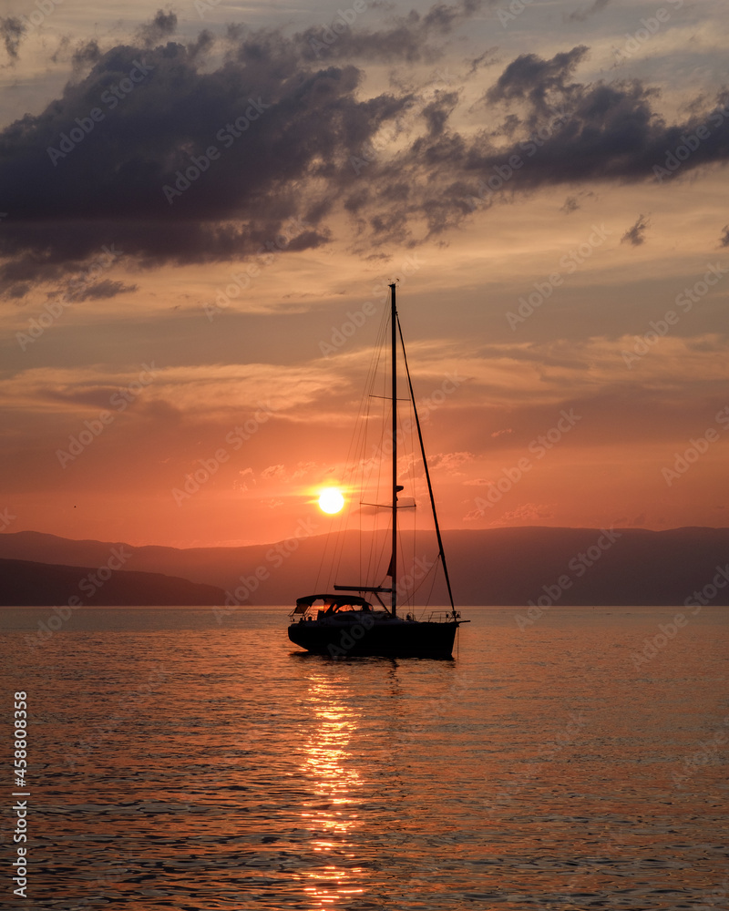 Sunset in Malinska, Croatia