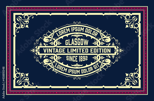 Western card with vintage style