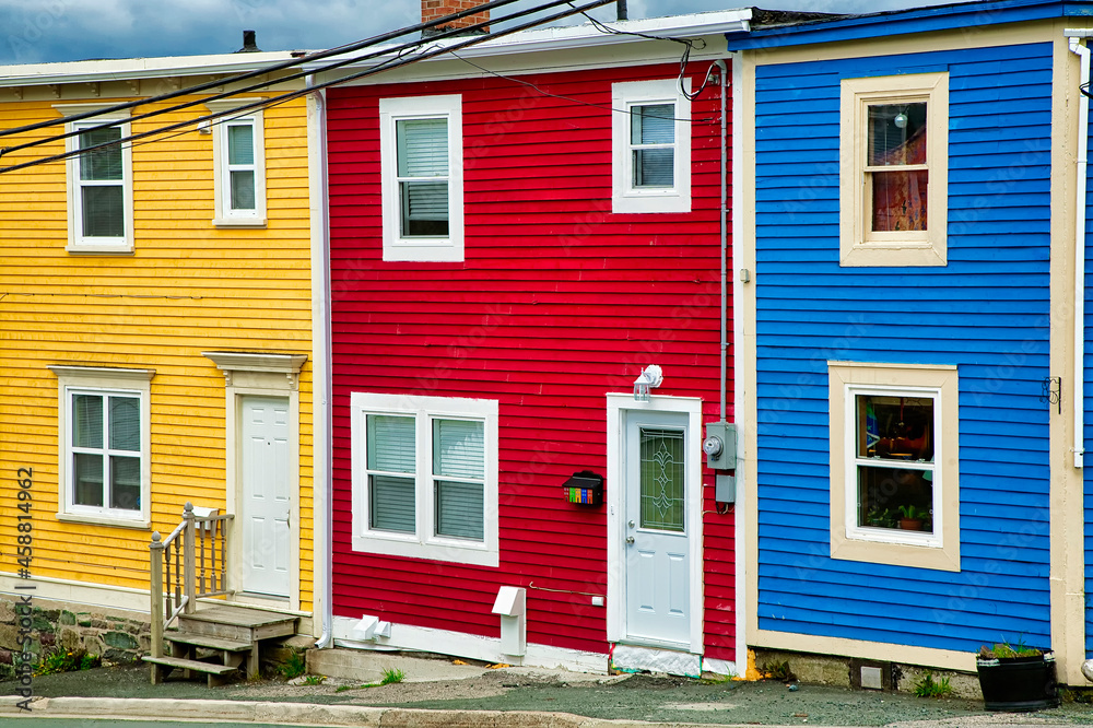The unique architecture of the traditional older homes  found in Newfoundland, Canada.