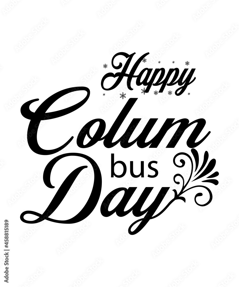 Happy Columbus day SVG design
