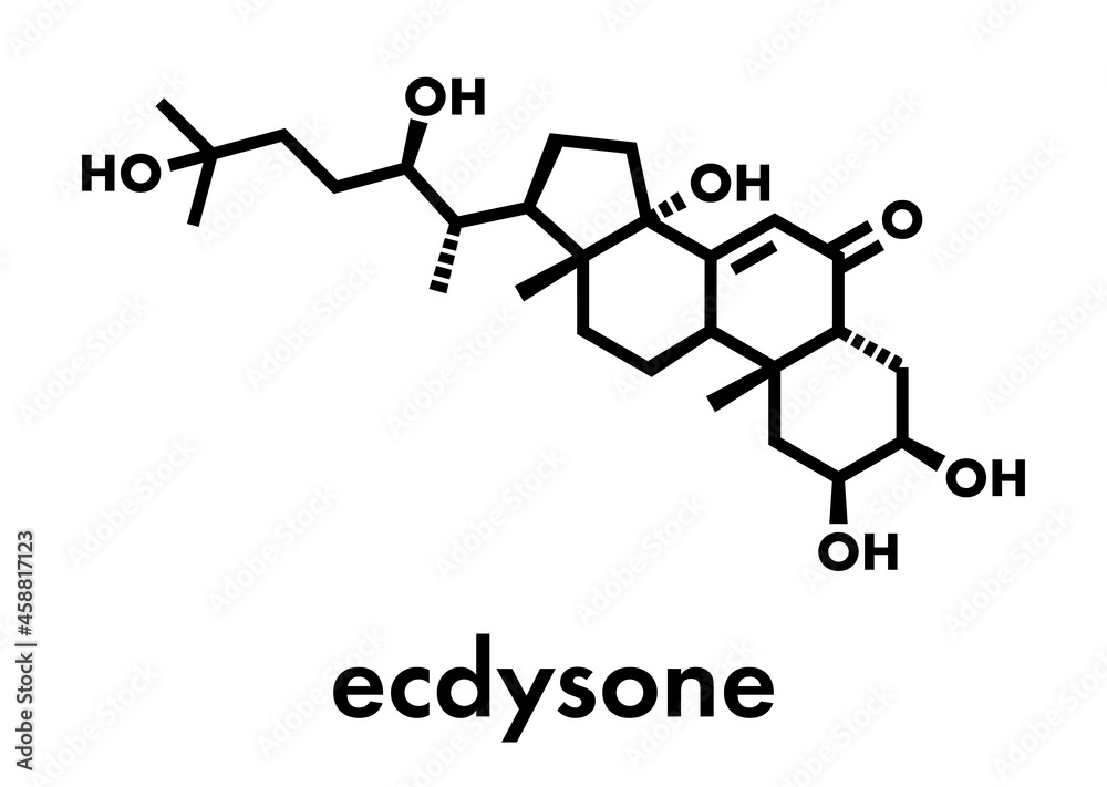 Ecdysone insect molting prohormone. Skeletal formula.