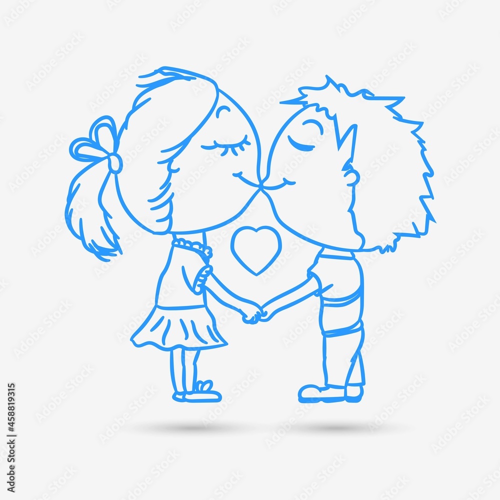 Doodle love isolated object. Vector illustration. Doodle love isolated object. Vector illustration.