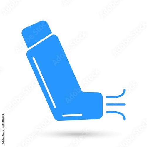 Inhaler isolated object. Vector illustration.