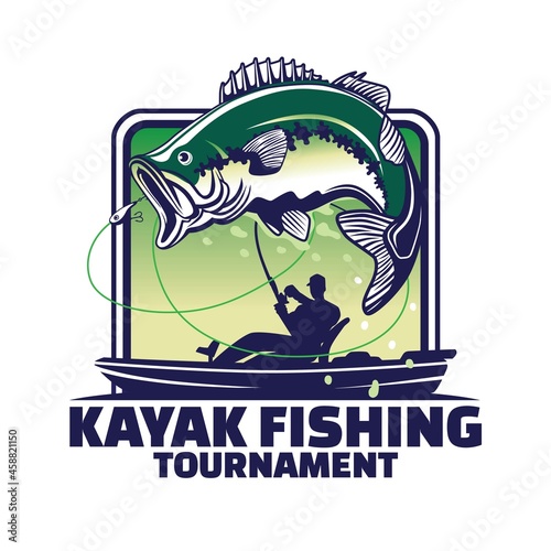 Kayak Fishing Tournament Logo Design