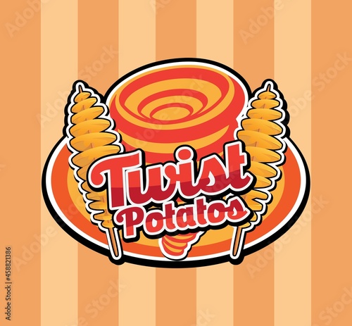 Tornado Twist Spiral Potato Logo Design