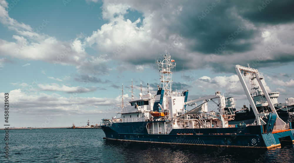 ship moored in the port of Gdynia ship moored in the port of Gdynia