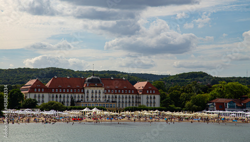 The most famous beach hotel and pier in Sopot. Grand Hotel