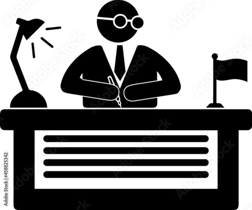 boss in office icon photo