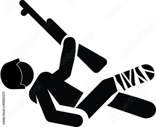 Wounded soldier icon