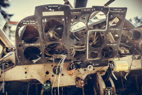 Abandoned vintage airplane