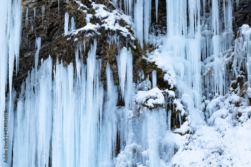 Icefall in Rudawka Rymanowska, Poland