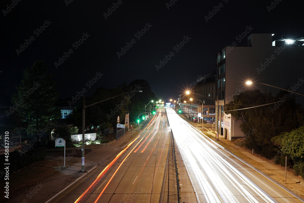 View of Princes Hwy from a footbridge.