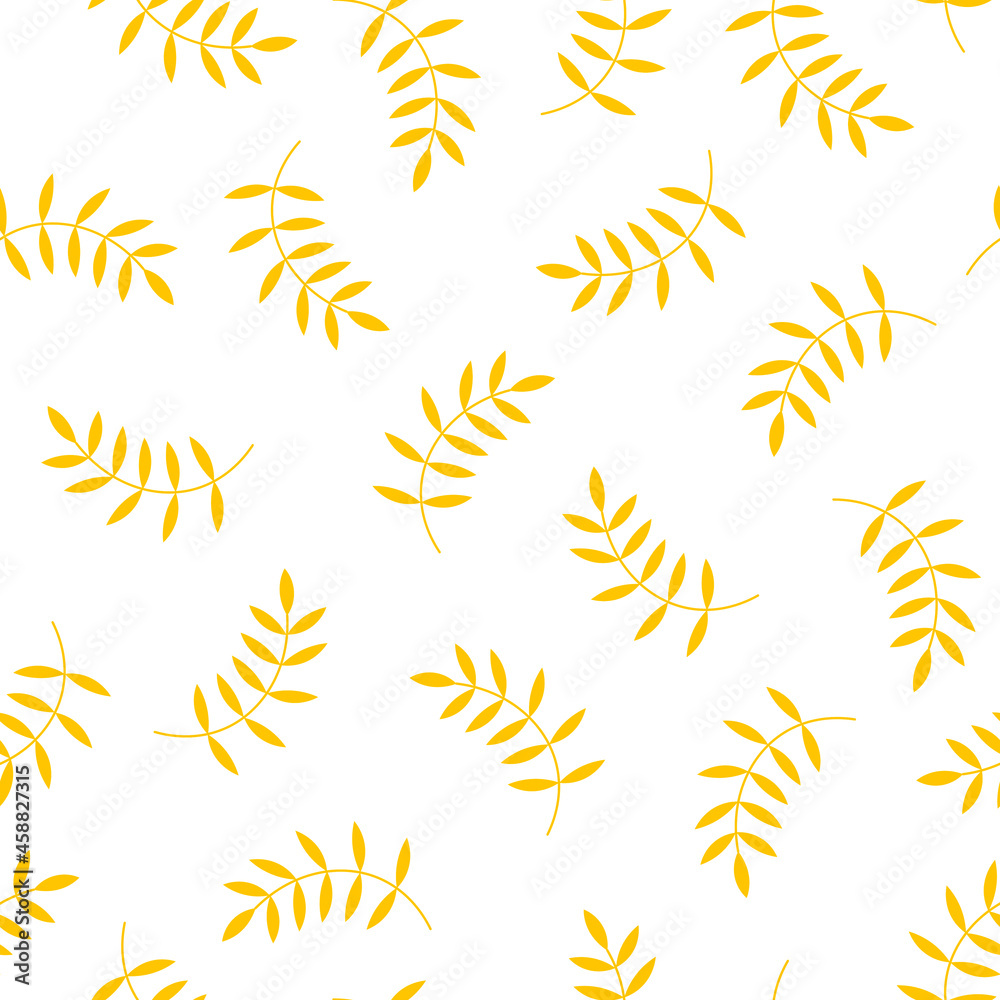 Seamless pattern with gold leaves