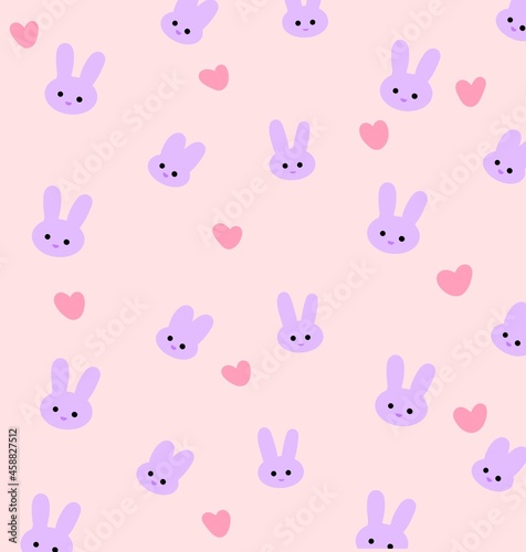 seamless pattern with rabbits bunny