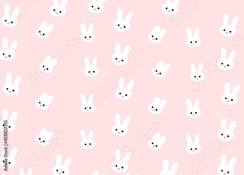 seamless pattern with bunny rabbit 