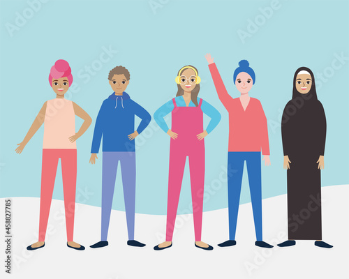 diversity women standing