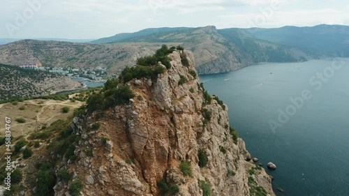 Aerial view of nature lanscape in Balaklava. Sevastopol, Crimea. photo