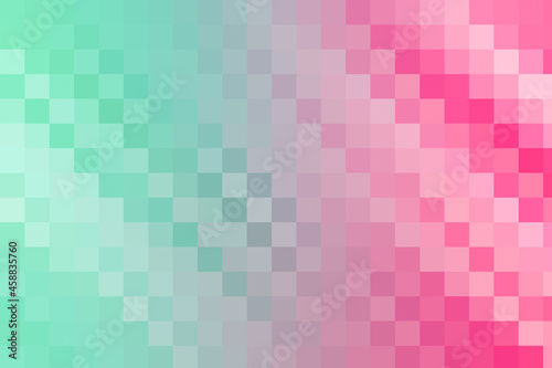 Diagonal bright green and pink pixel gradient