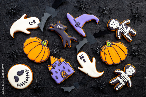 Funny gingerbread cookies for Halloween party