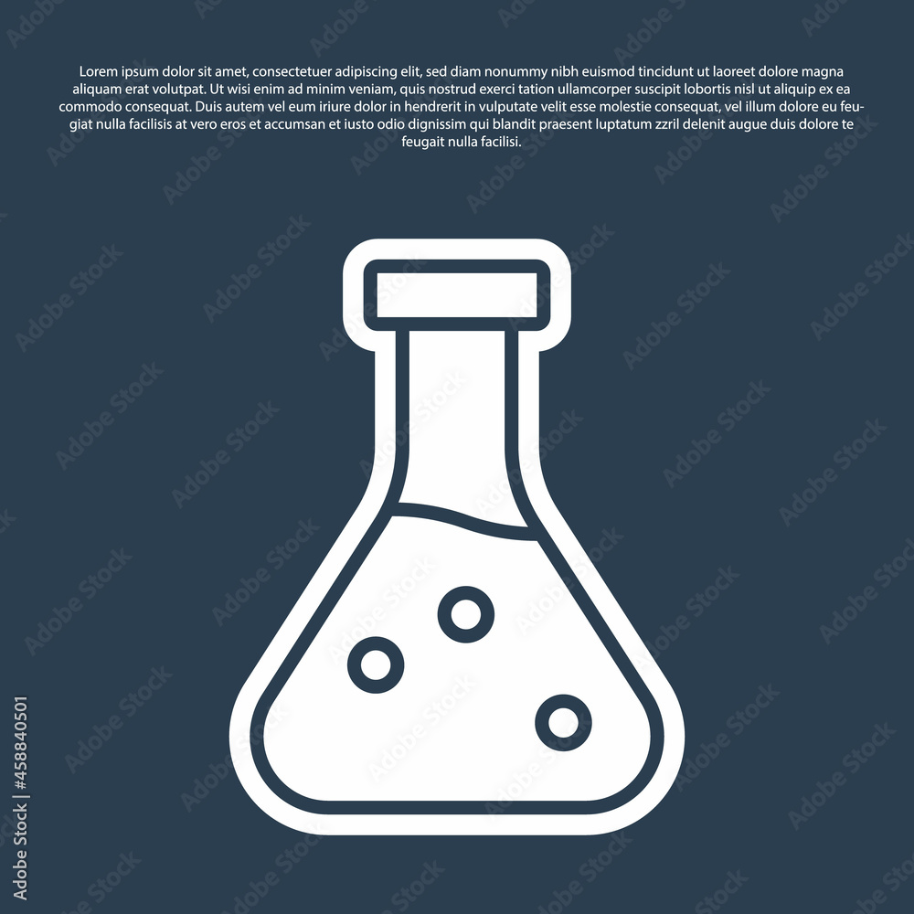 Blue line Test tube and flask chemical laboratory test icon isolated on blue background. Laboratory glassware sign. Vector Blue line Test tube and flask chemical laboratory test icon isolated on blue background. Laboratory glassware sign. Vector