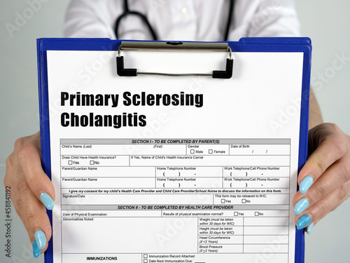 Conceptual photo about Primary Sclerosing Cholangitis with written phrase. photo