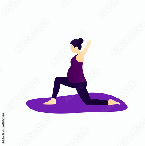 Illustration vector graphic of  pregnancy exercise.
Suitable for content about health, especially in maternal pregnancy.