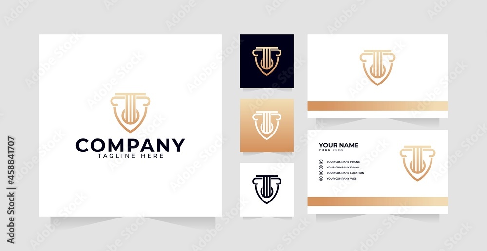 Naklejka premium Law Abstract Logo design vector