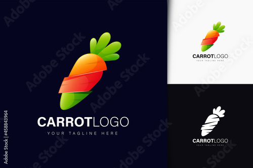 Carrot logo design with gradient