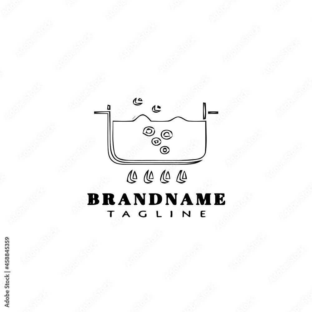 boiling water logo cartoon icon design template black cute vector illustration boiling water logo cartoon icon design template black cute vector illustration