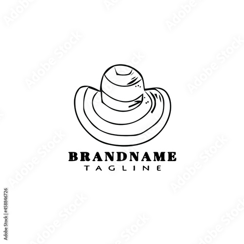 kentucky derby hats logo icon cartoon design template black isolated vector illustration