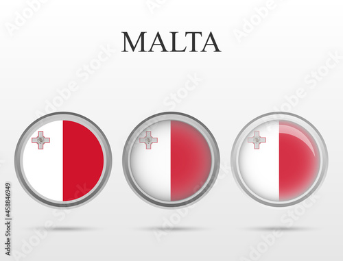 Free Download Flag of Malta in the form of a circle - GFXLoad