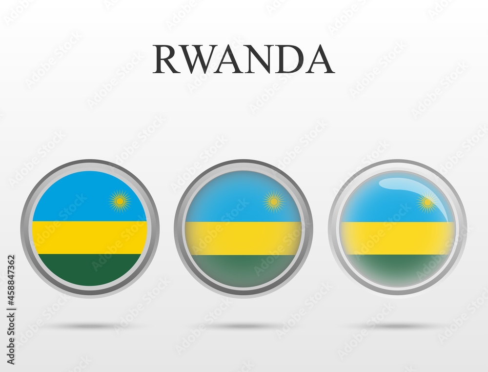 Fototapeta premium Flag of Rwanda in the form of a circle